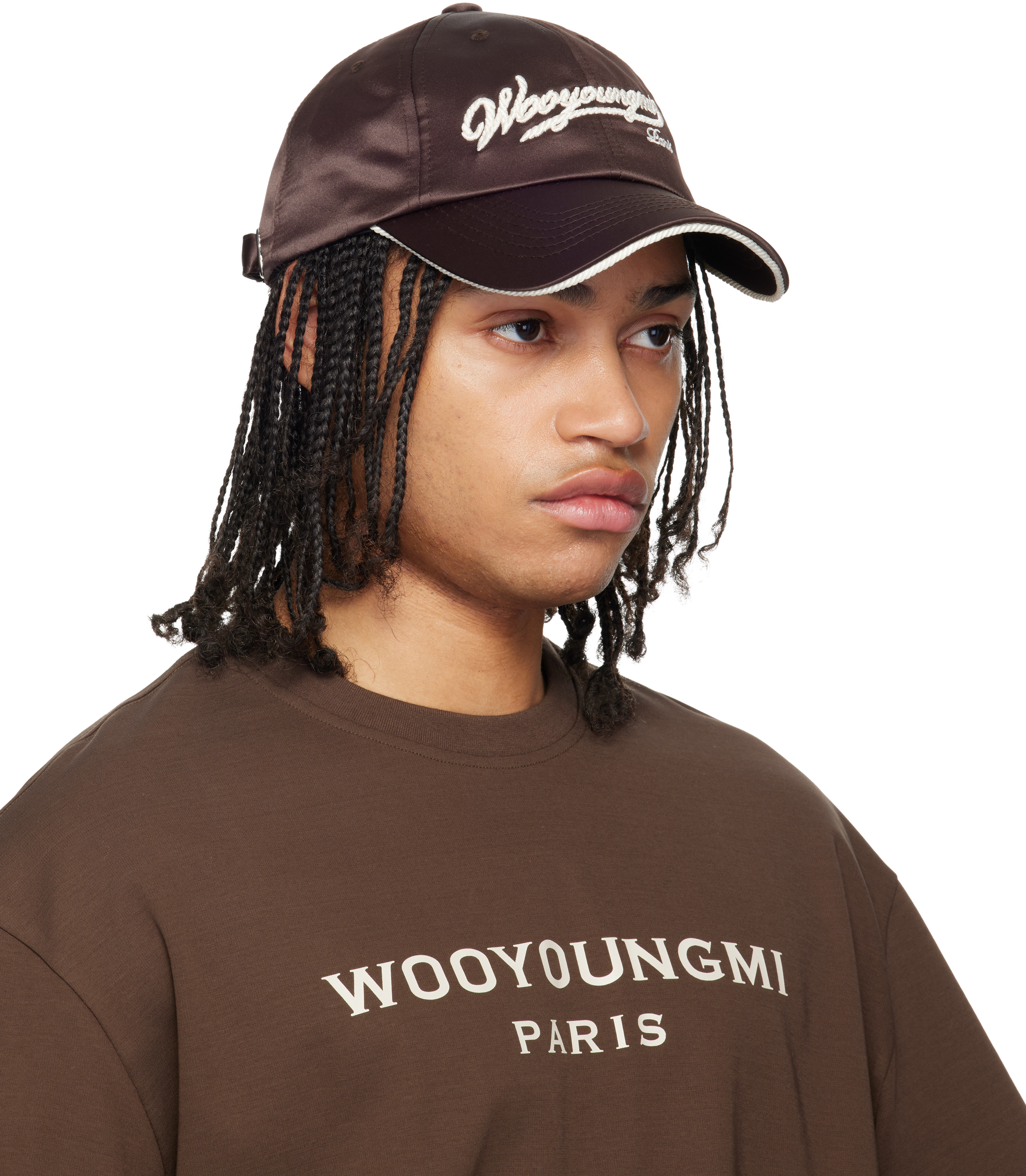 Brown Rope Embroidered Ball Cap