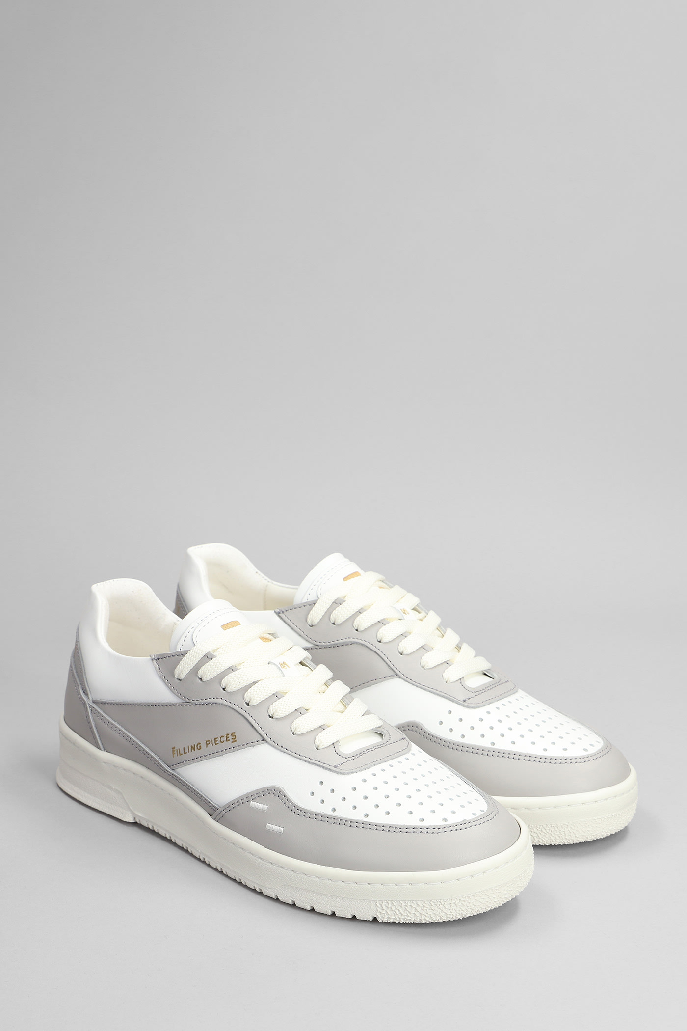 Ace Spin Sneakers In Grey Leather