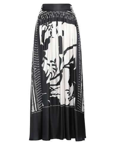 Co. go Woman Maxi skirt Black Size 2 Silk