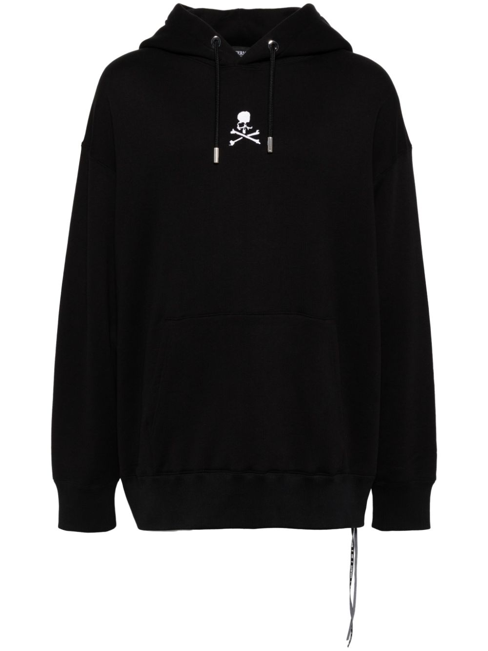 Embroidered logo hoodie - Black