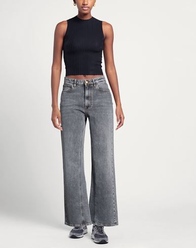 Woman Jeans Grey Size 27 Cotton, Elastane