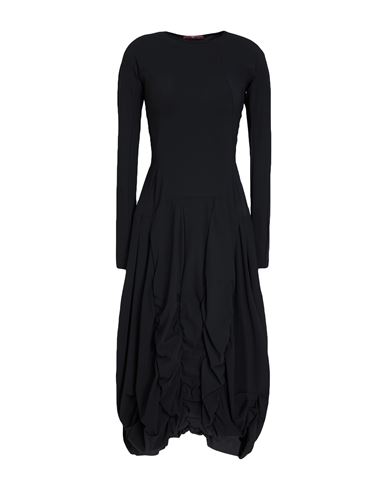 Woman Midi dress Black Size 6 Nylon, Elastane