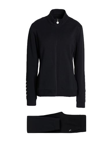 Woman Tracksuit Black Size XL Cotton, Elastane
