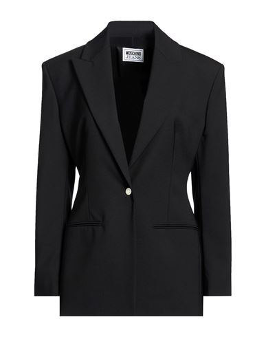 Woman Blazer Black Size 6 Polyester, Virgin Wool, Elastane