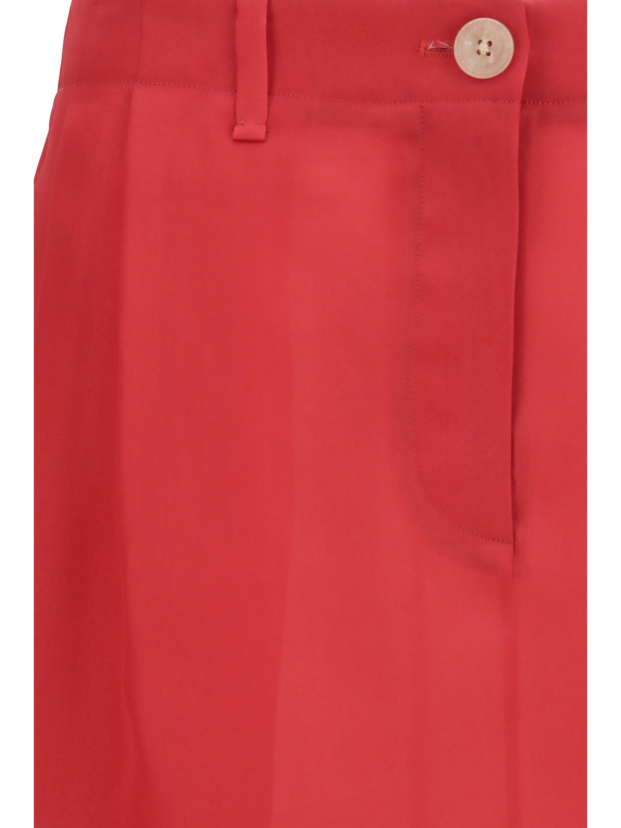 Lucian Midi Skirt — Red