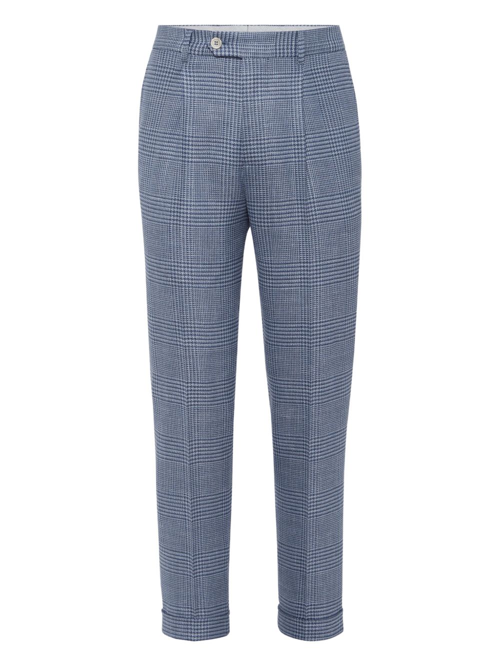 Houndstooth-pattern trousers - Blue