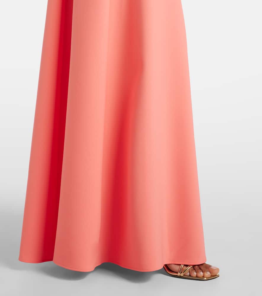 Bow-detail crêpe gown