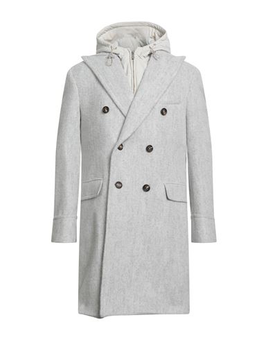 Platinum Man Coat Light grey Size 36 Alpaca wool, Polyamide, Wool