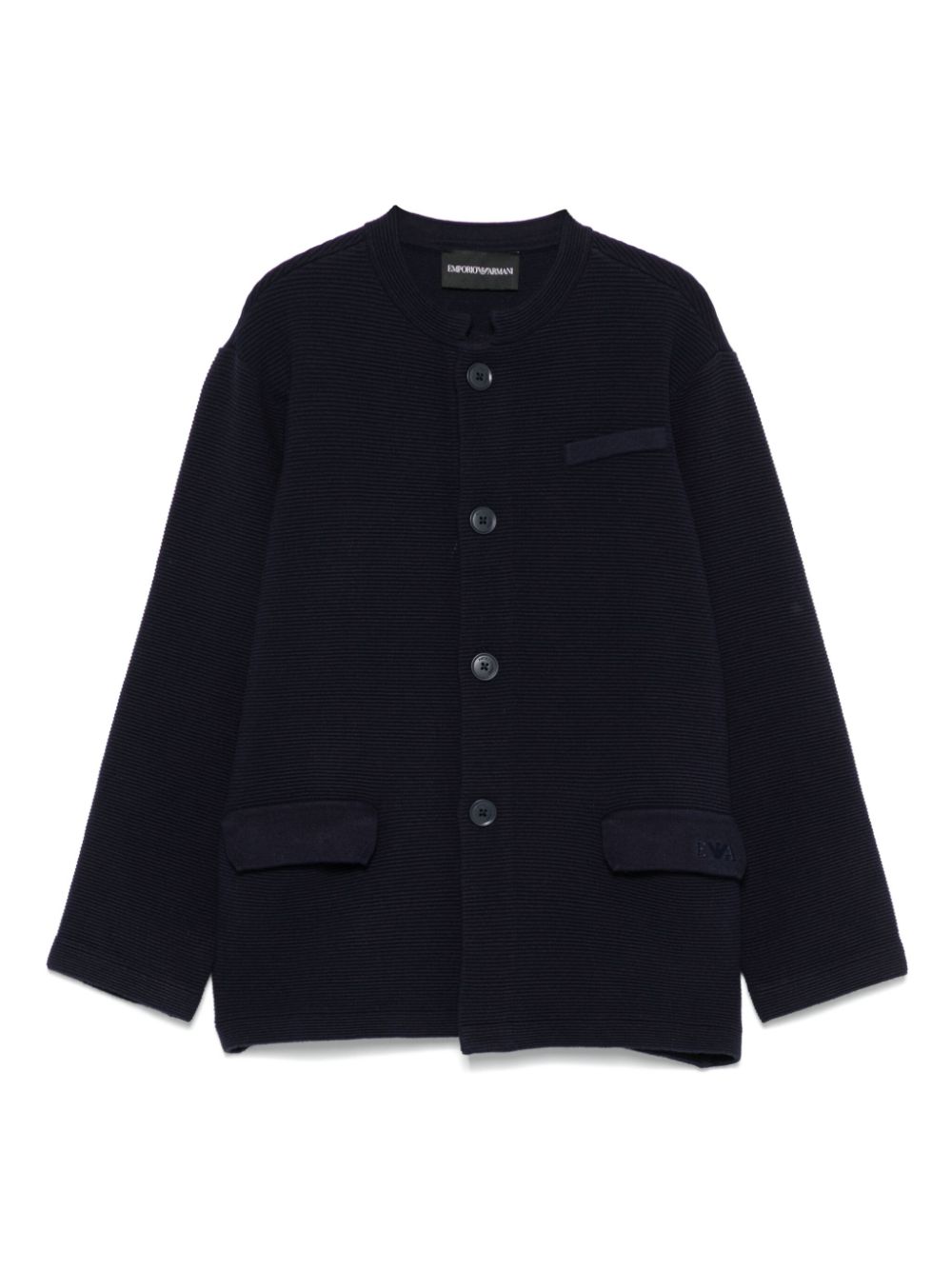 3D-knit cardigan - Blue