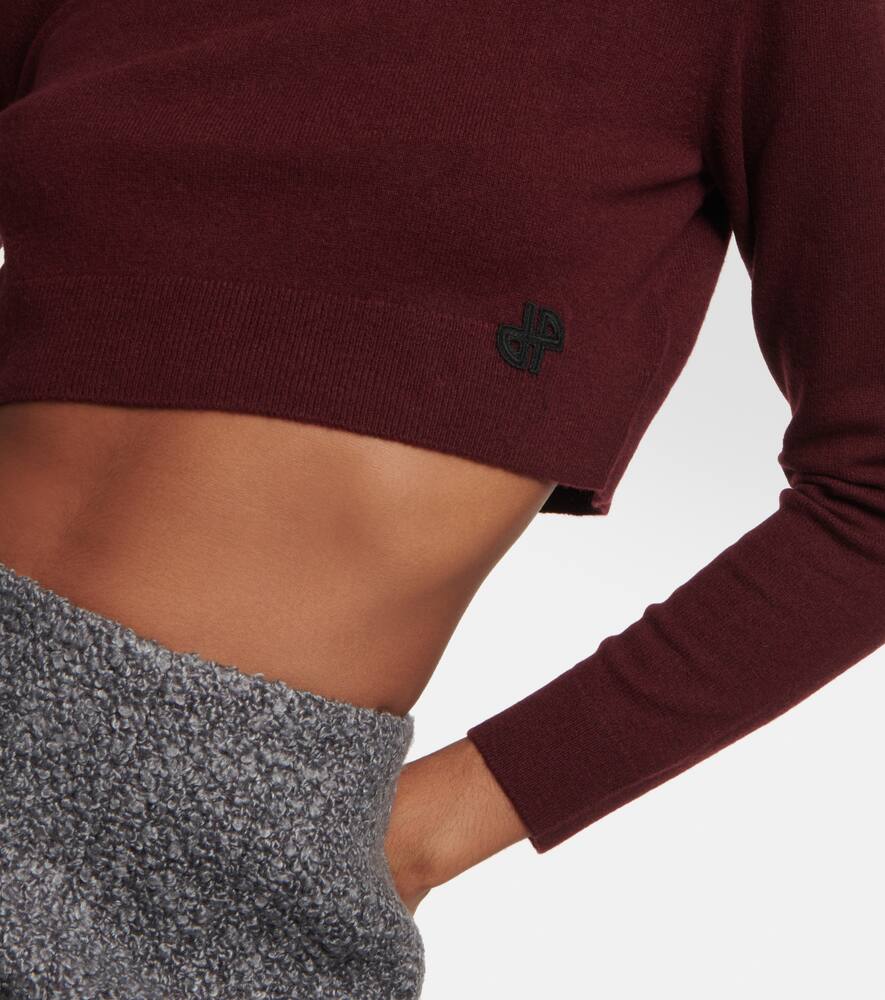 Patou Cropped cashmere wool sweater