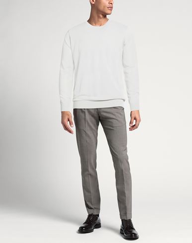 Man Sweater Light grey Size L Cotton