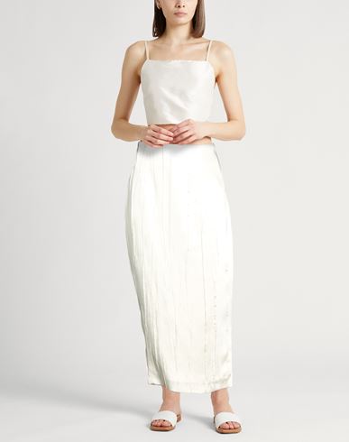 Woman Midi skirt Off white Size 8 Polyester
