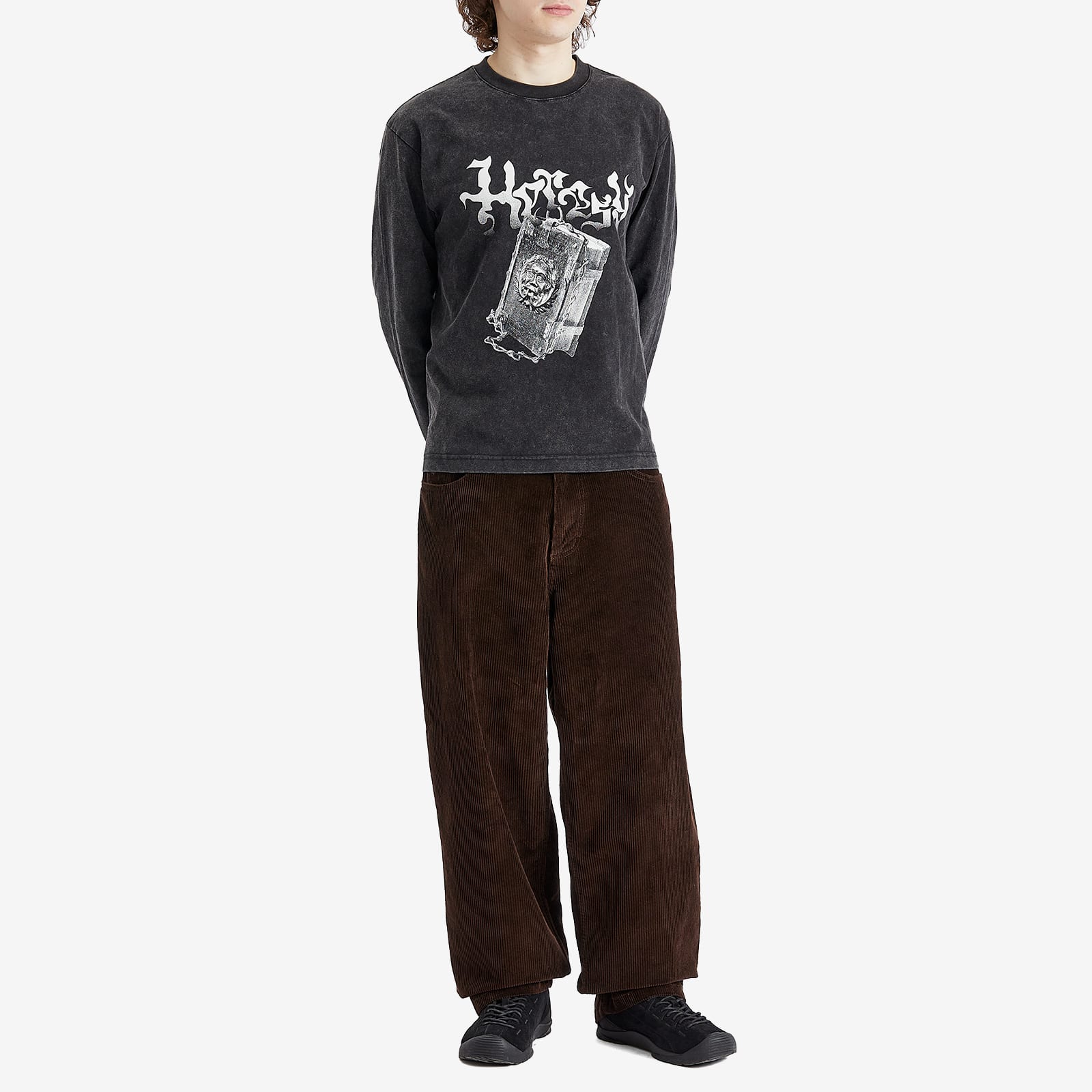Heresy Men's Tome Longsleeve T-Shirt in Ash