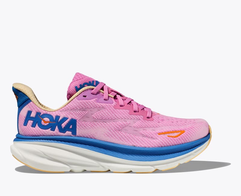 HOKA Women's Clifton 9 Shoes in Cyclamen/Sweet Lilac