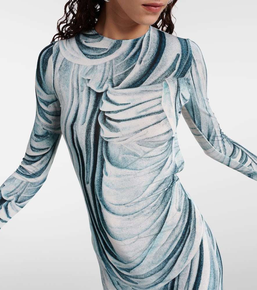 Printed jersey maxi dress