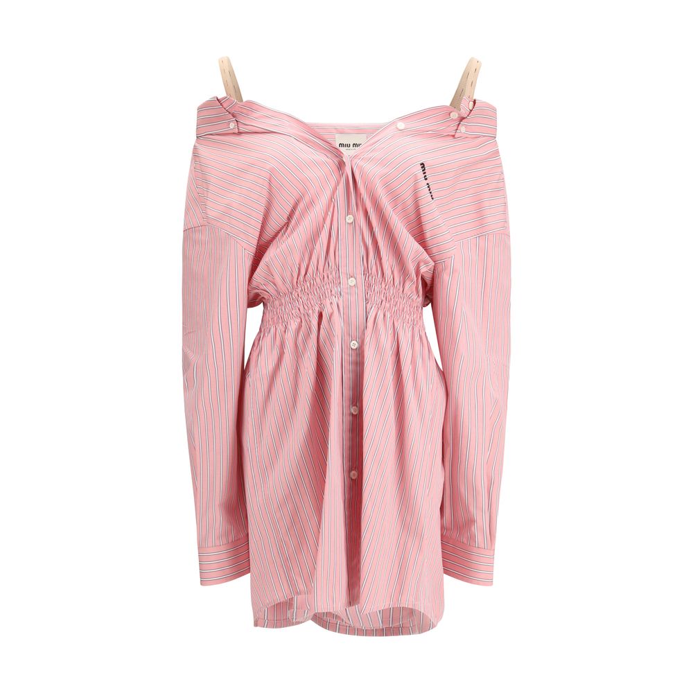 Striped Cotton Tunic — Pink