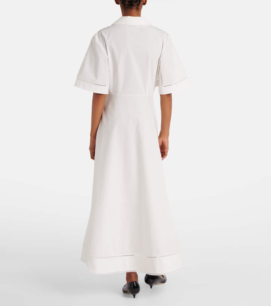 Róhe Embroidered cotton poplin midi dress