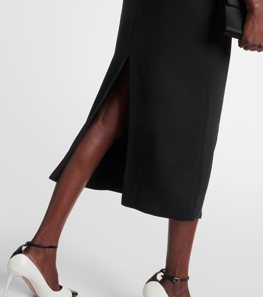 Ziselle cutout Lurex and crêpe midi dress