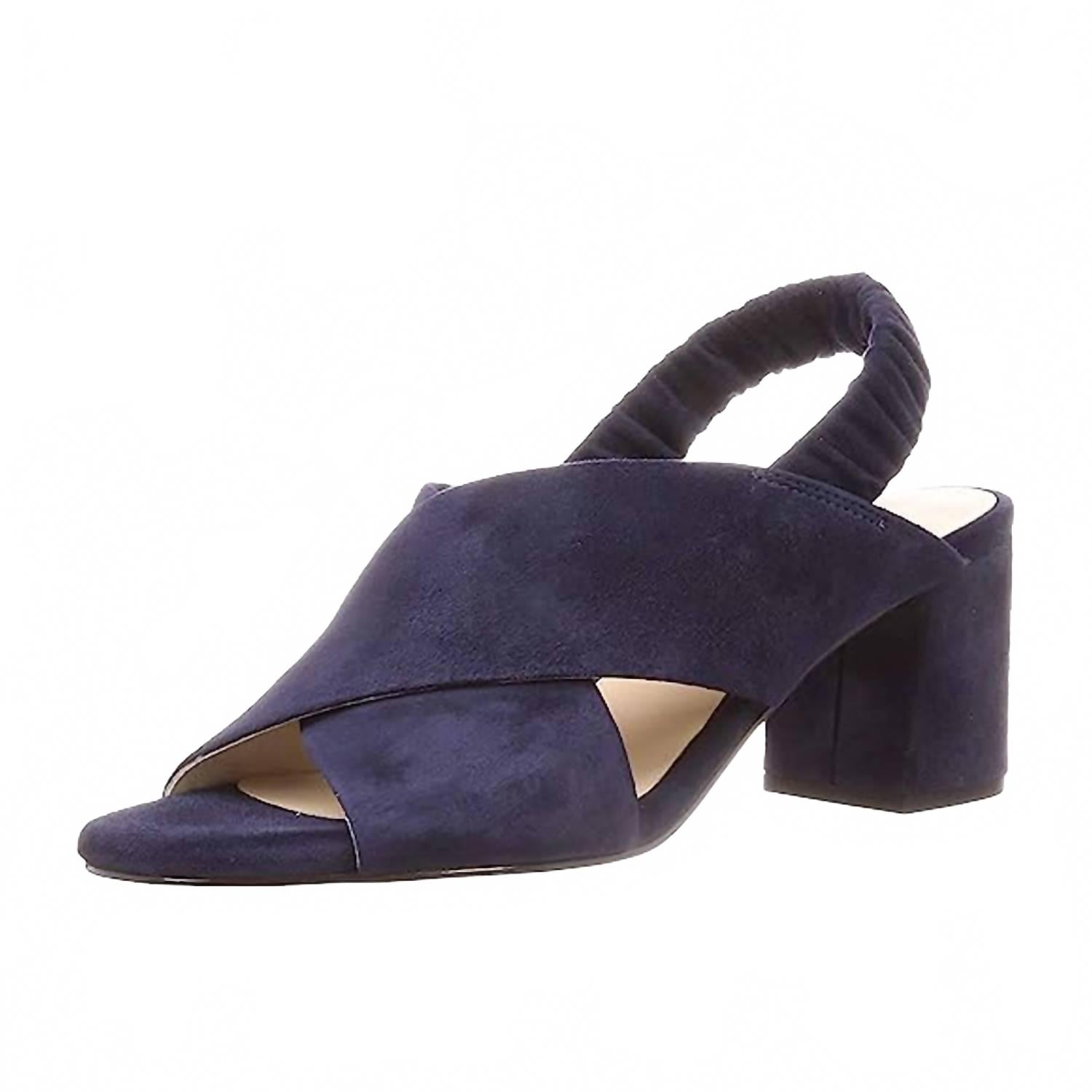 Women's Anastasia City Sandal In Marine Blue Suede