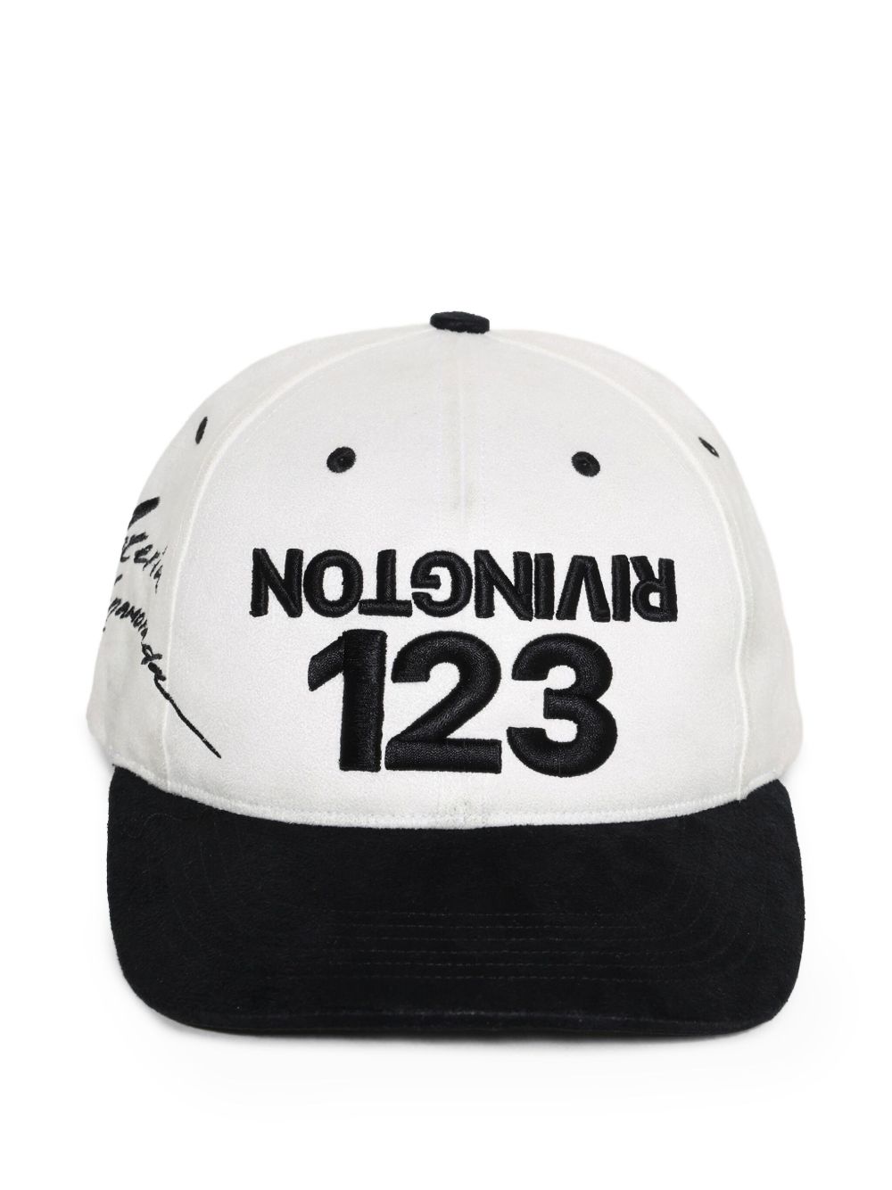 Logo-embroidered cap - White