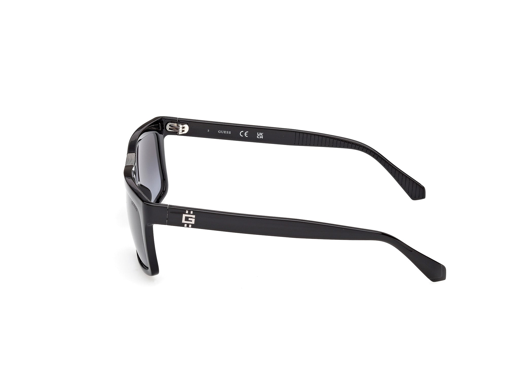 Guess Hombre Guess GU00274 01B Gafas de sol Inyectado Negro Fumar Cuadrada Norma