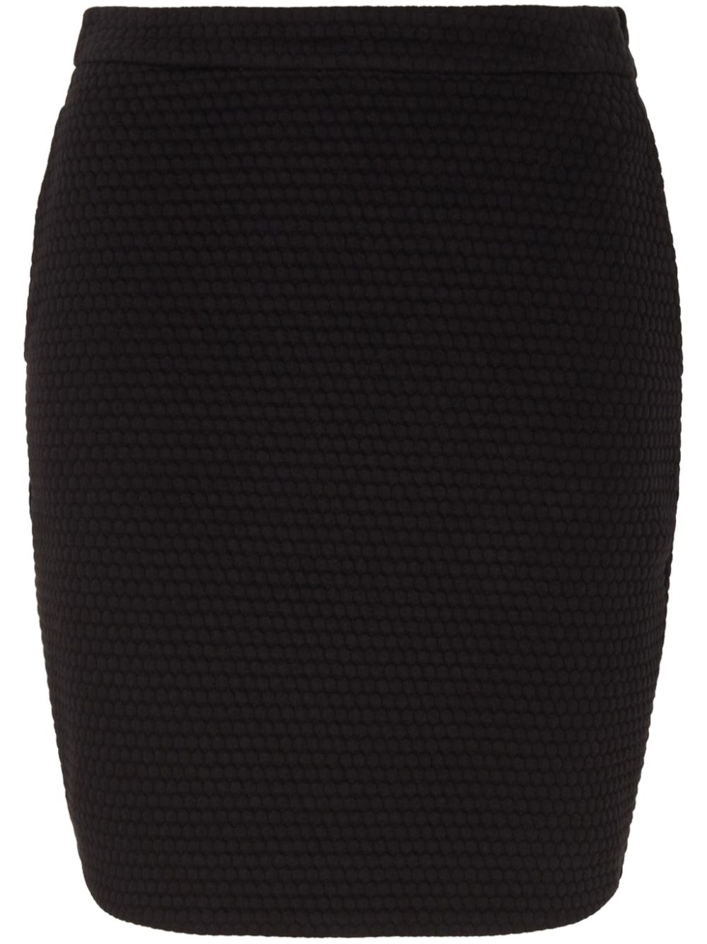 Elasticated-waist textured skirt - Black