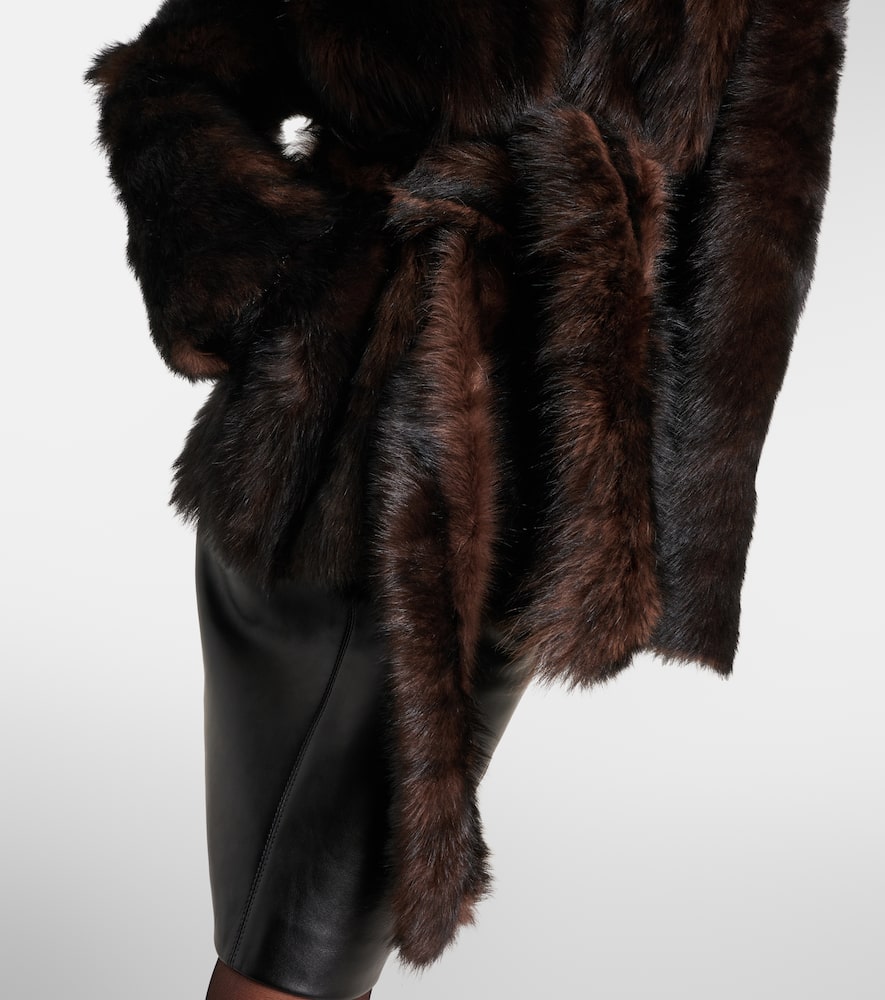 Elsa shearling wrap coat