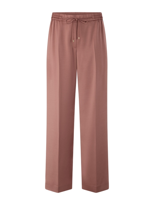 Marc Cain WIDE WASHINGTON pants with drawstring, brown, 36 N