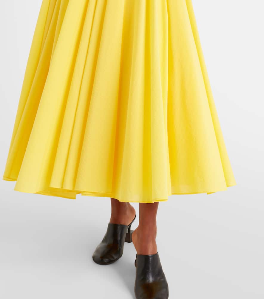 Paysan asymmetric cotton-blend midi skirt