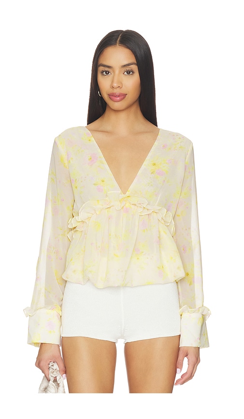 KIKA VARGAS Cynthi Top in Lemon. - 4 also , 6