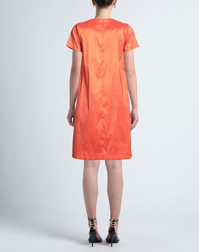 Rossopuro Woman Mini dress Orange Size XL Polyester, Nylon, Elastane