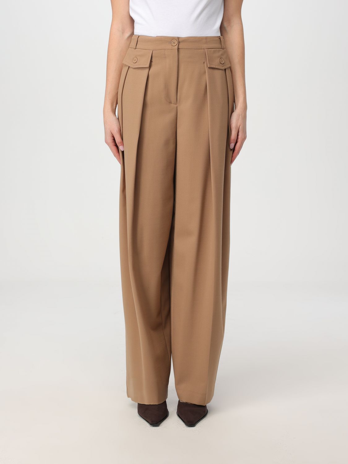 Wide-leg tailored trousers - Grey