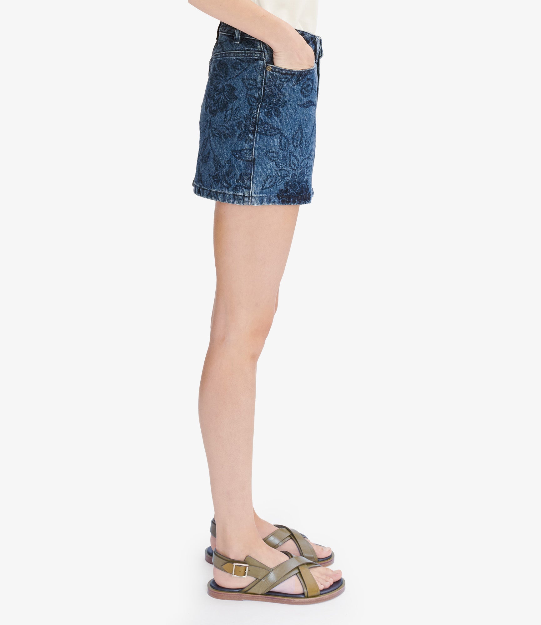 Mini-skirt IAL - Stonewashed indigo