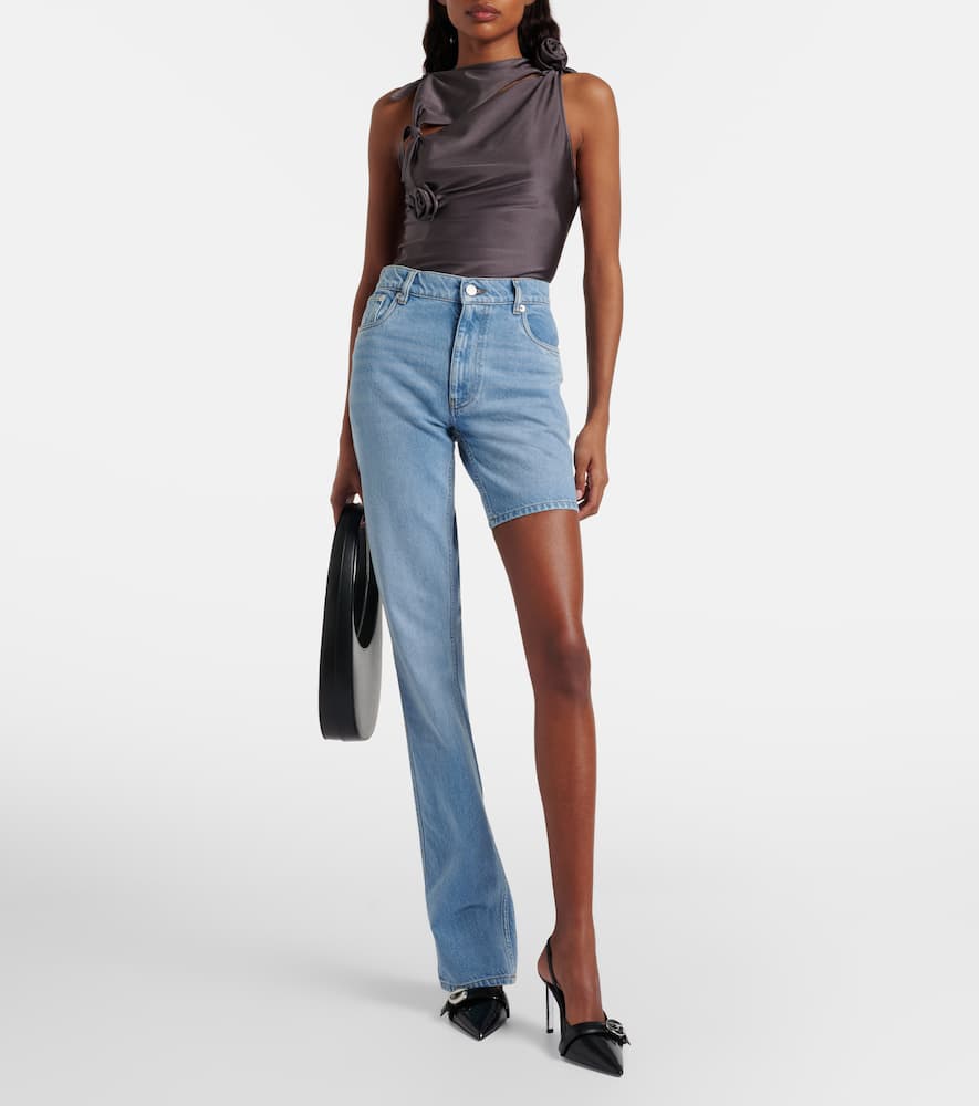 One-Leg Boyfriend wide-leg jeans