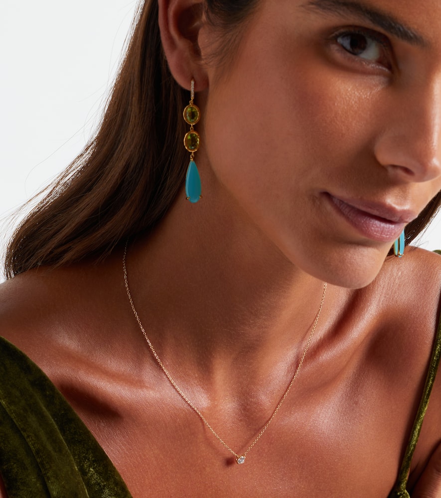 Essential 14kt gold necklace with diamonds