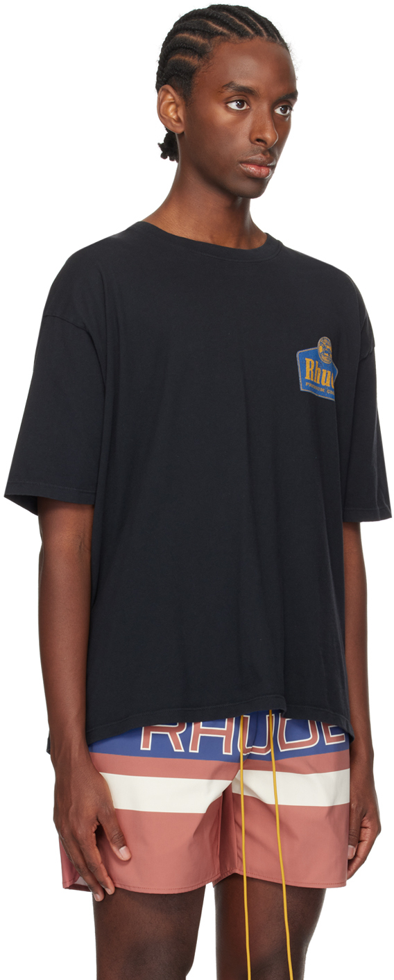 Rhude SSENSE Exclusive Black 'Grand Cru' T-Shirt