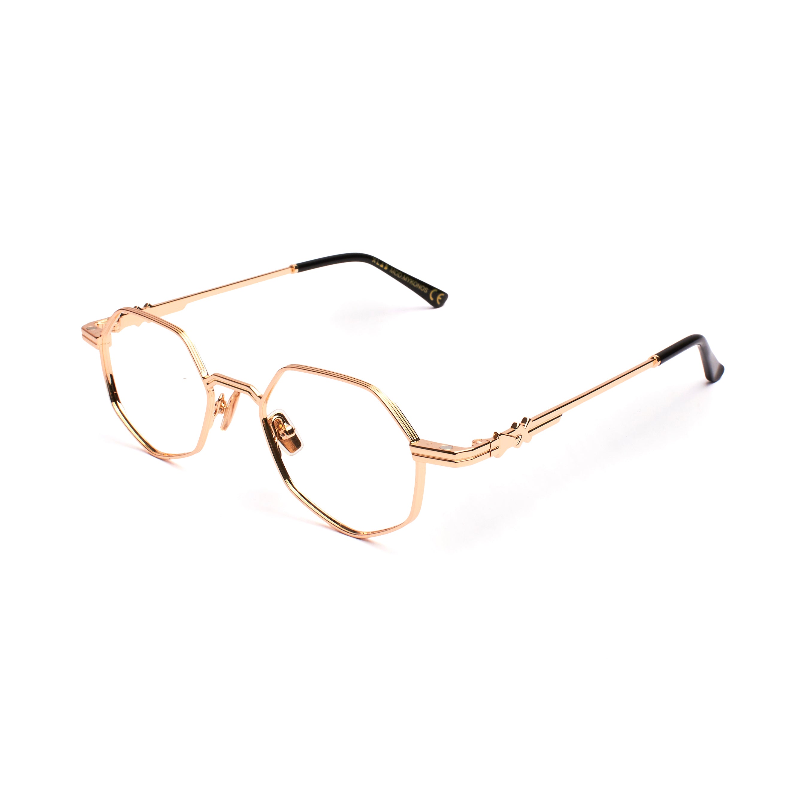 XLAB Unisex Mykonos Optische monturen Metallo Argento Azzurro Geometrica Sfumato