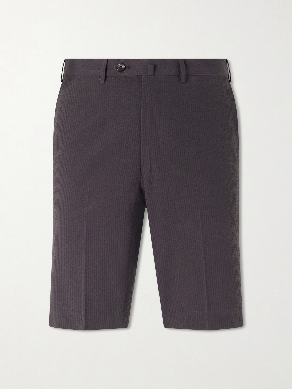 Straight-Leg Cotton-Seersucker Shorts