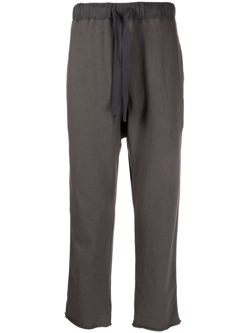 Drawstring cotton track pants - Grey