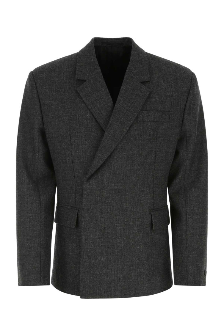 Melange Dark Grey Wool Blazer