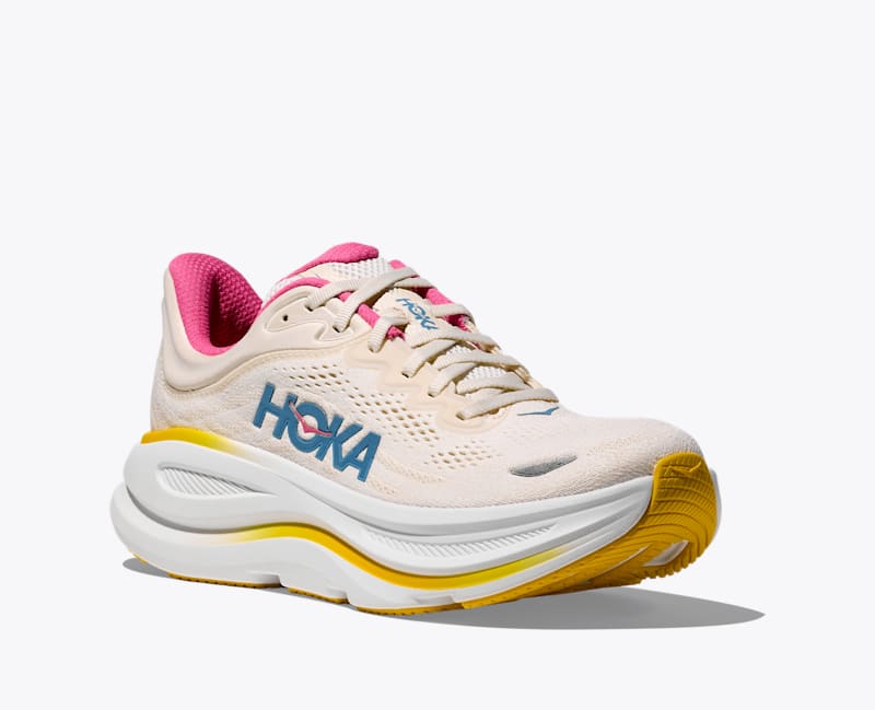 HOKA Women's Bondi 9 Shoes in Alabaster/Birch