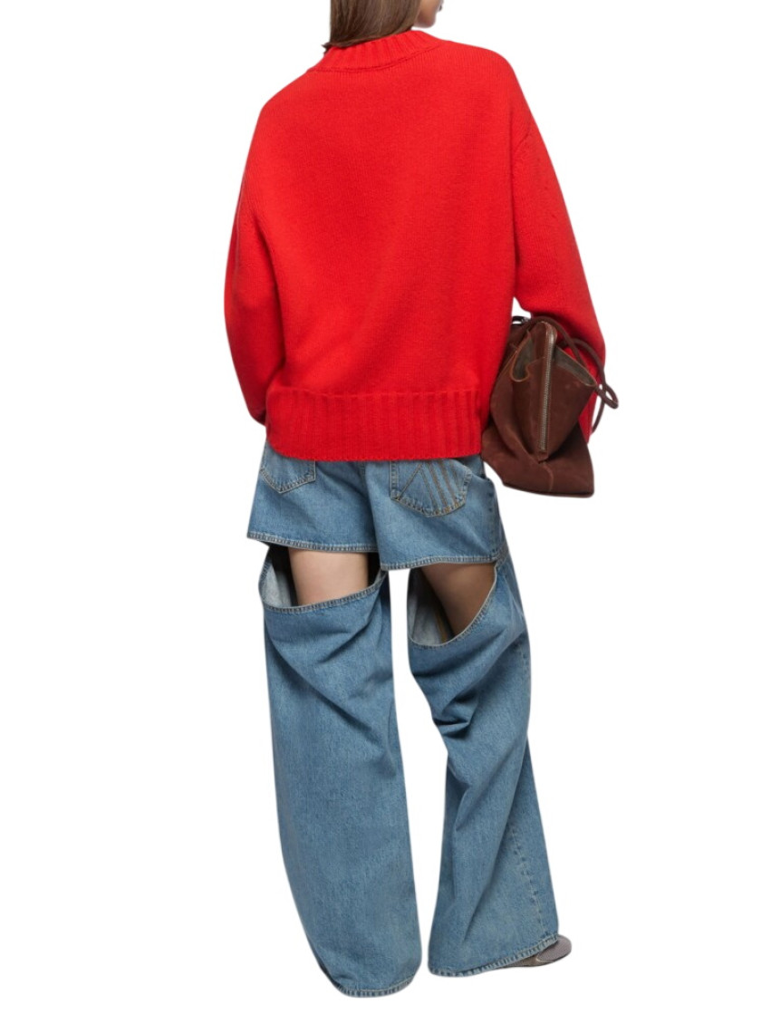 Red Crew Neck Sweatshirt