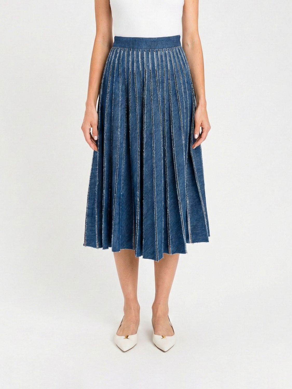 Skirt Woman color Denim