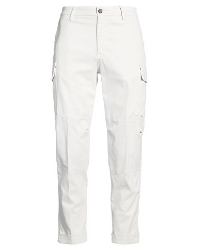 Platinum Man Pants Off white Size 33 Cotton, Lyocell, Silk, Elastane