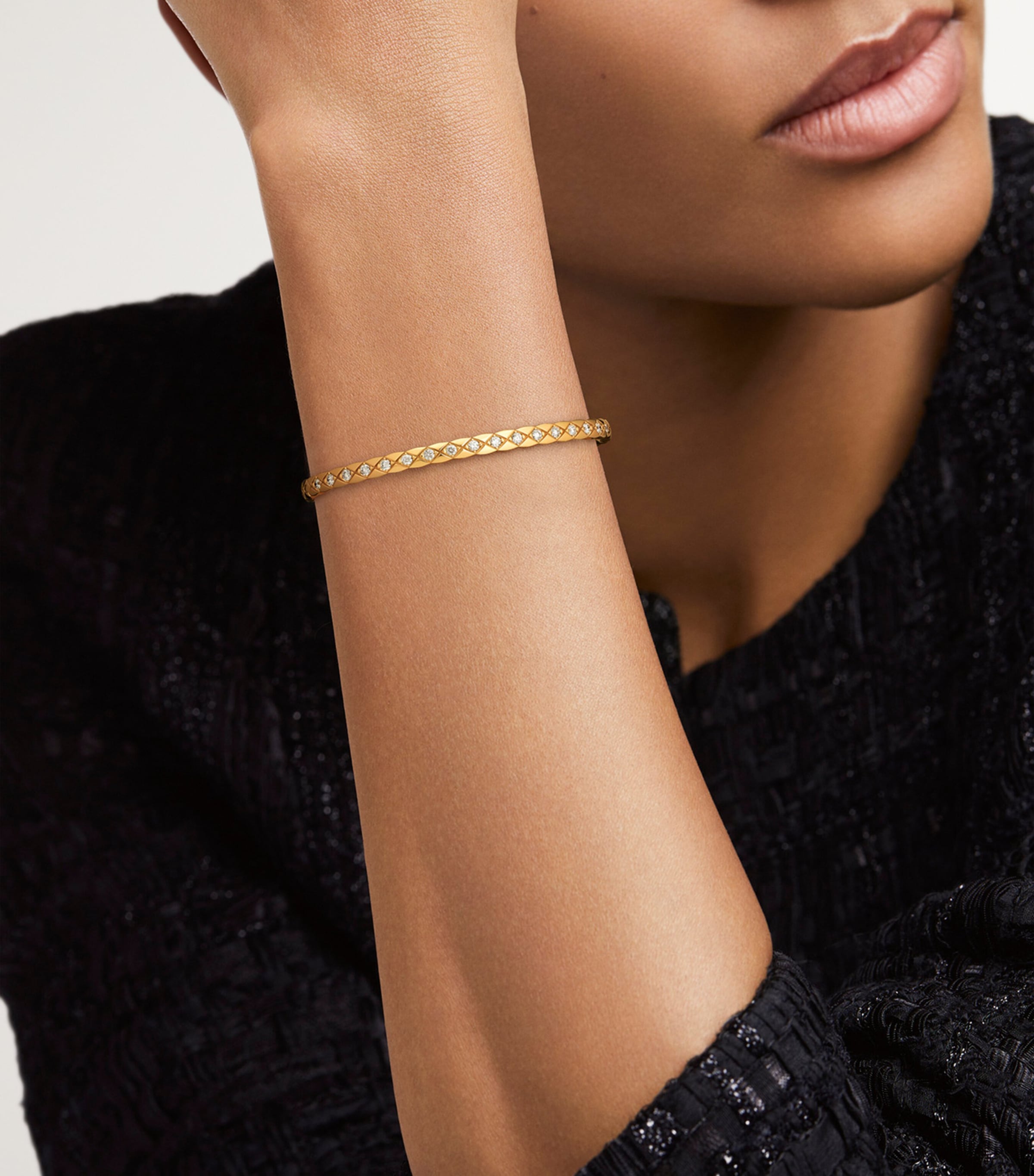 Yellow Gold and Diamond Coco Crush Bangle