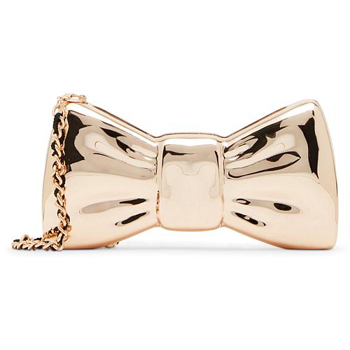 Metal Bow Crossbody Clutch