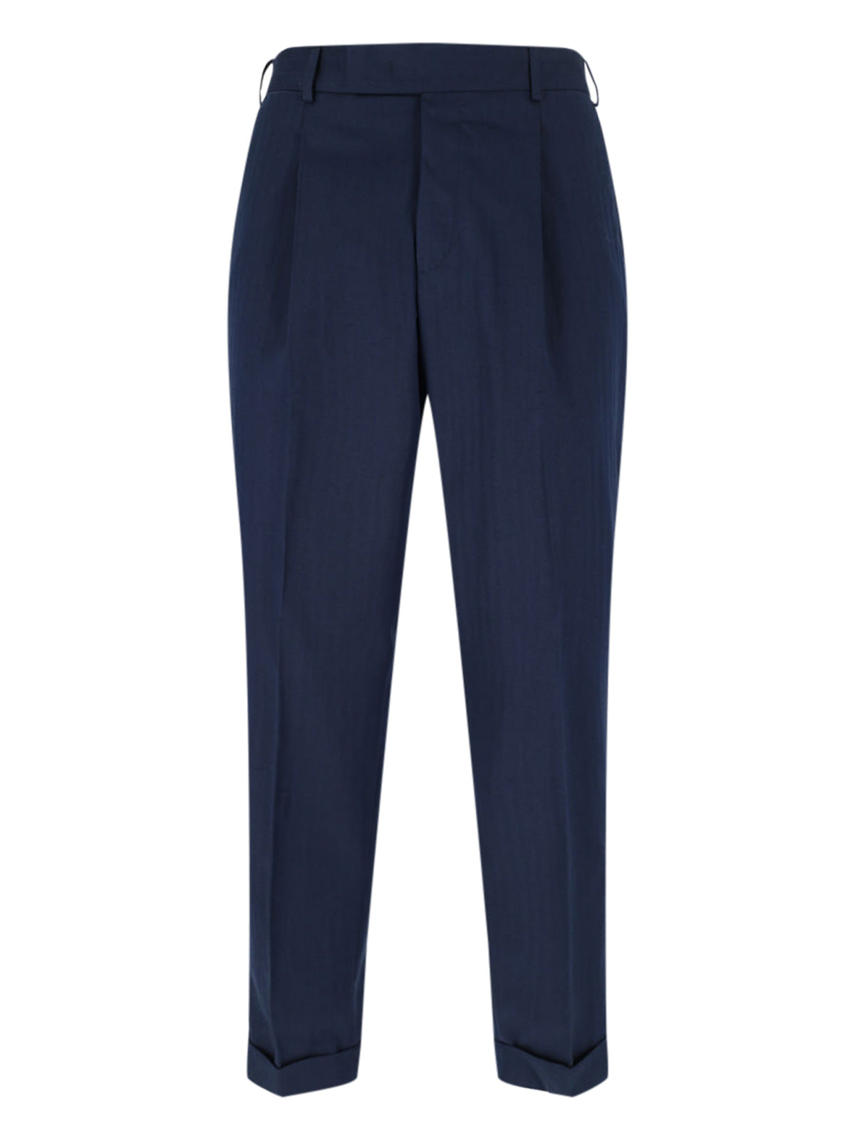 Men's Cotton-Silk Trousers with Refined Texture