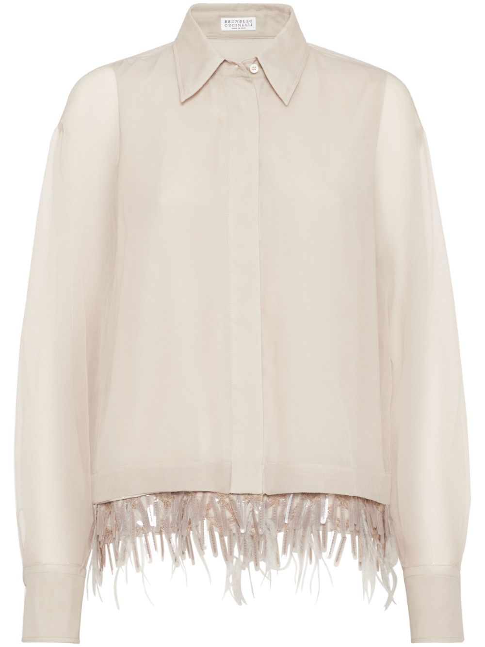 Fringe detailing blouse - Neutrals