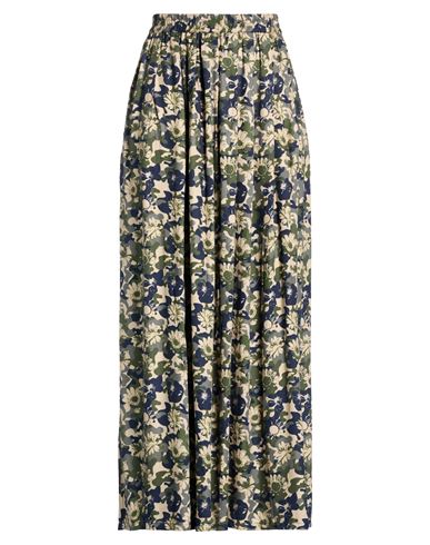 Woman Maxi skirt Military green Size L Viscose
