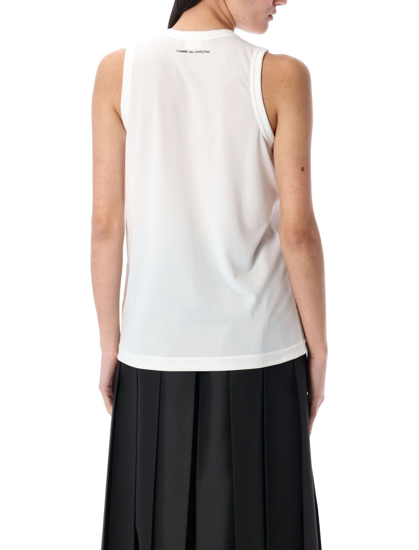 White Logo jersey tank top